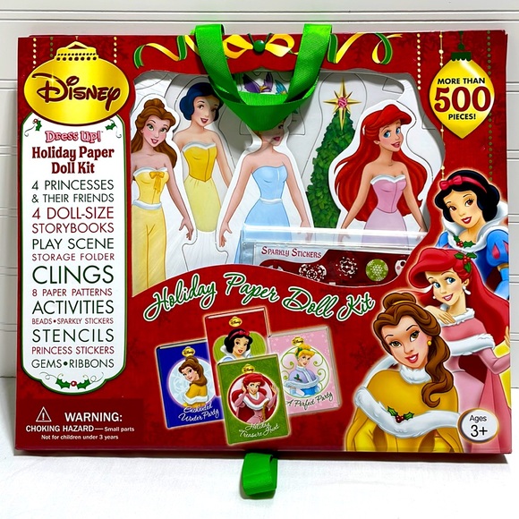 NEW Disney Princess Holiday Paper Doll Kit, more than 590 Pieces